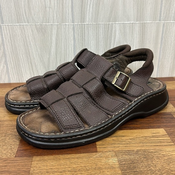 Route 66 Mens Sandals 11 Brown Chunky Fisherman Platform Lug 90s Y2k Vintage - Picture 1 of 10
